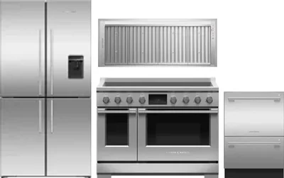 4 Piece Package Includes Refrigerator, Range, Hood And Dishwasher